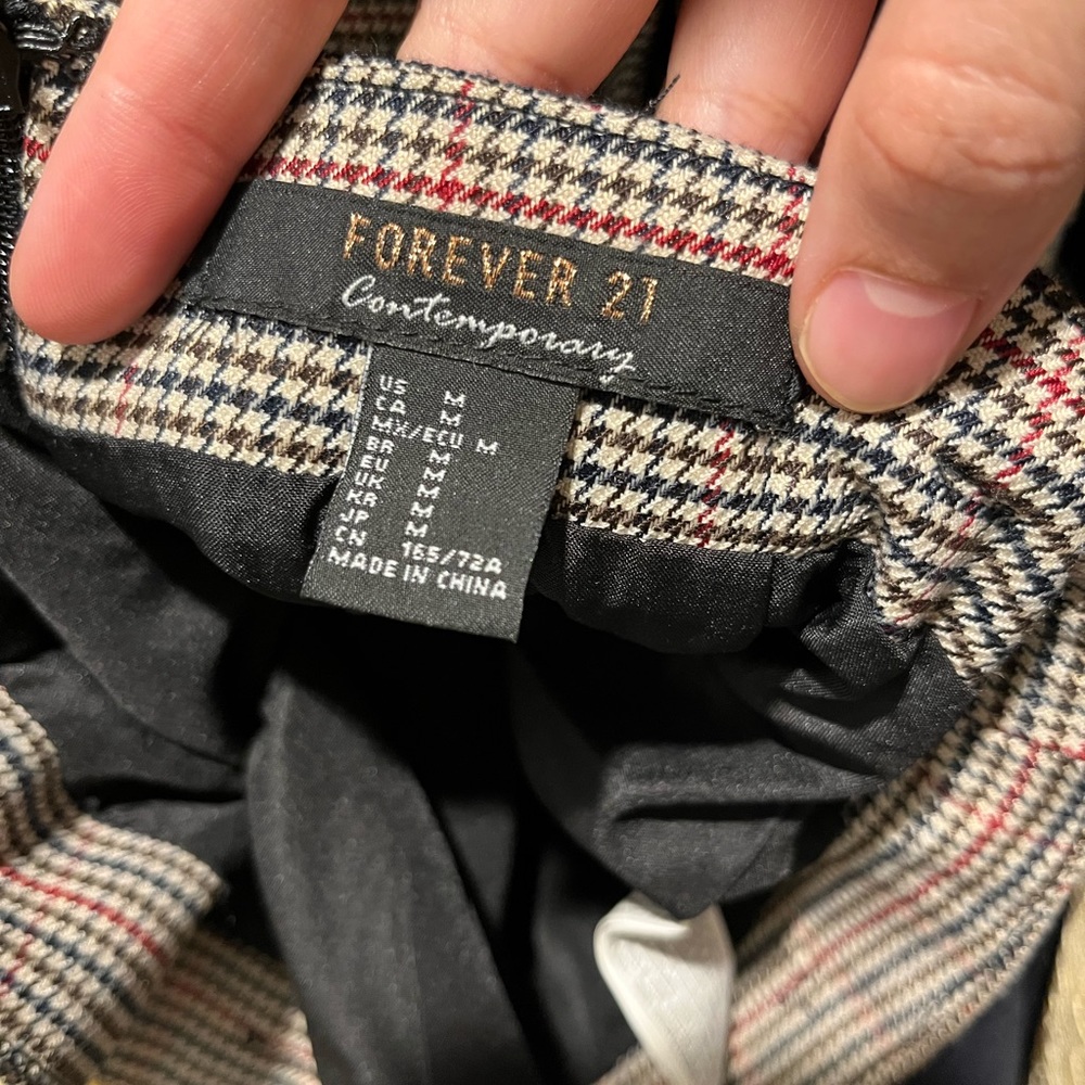 Forever 21 Check Wiggle Skirt Size M - Picture 5 of 8